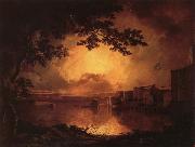 Joseph wright of derby Illumination of the Castel Sant'Angelo in Rome Spain oil painting artist